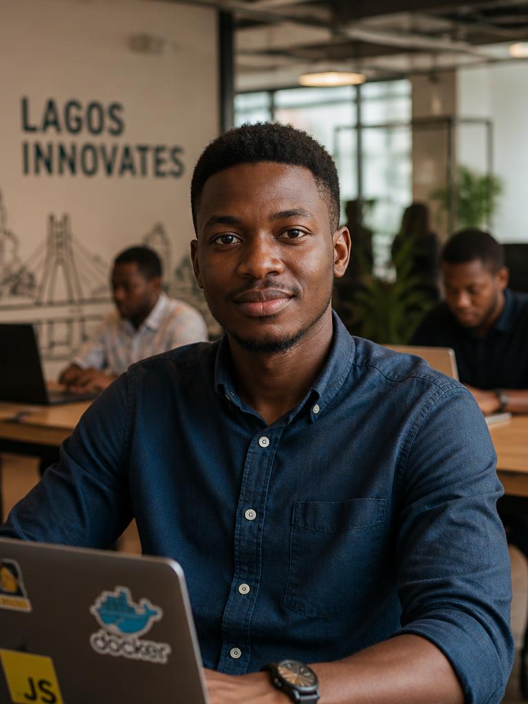 Portrait of a young Nigerian software engineer